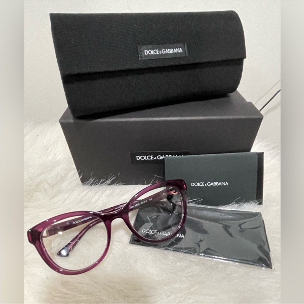 Dolce & Gabbana Plum Cat-Eye Glasses
